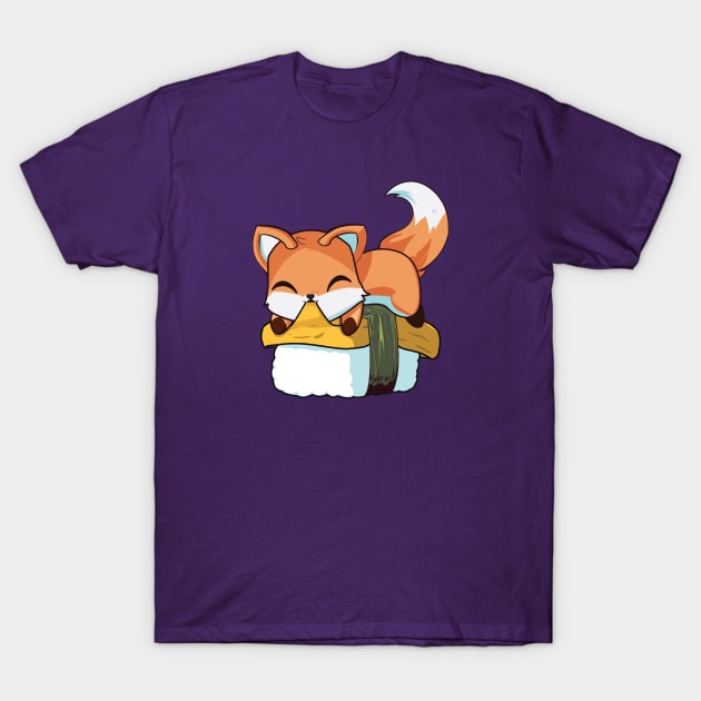 Fox Tamago Sushi T-Shirt by Myanko